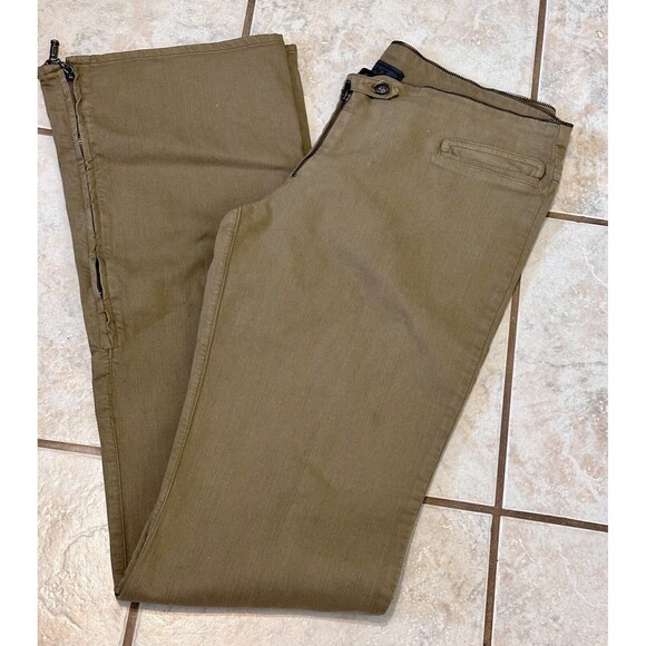 Versace Women’s Sz 34-48 Couture Vintage Jeans Khaki Straight Leg Ittierre Italy - Picture 13 of 16